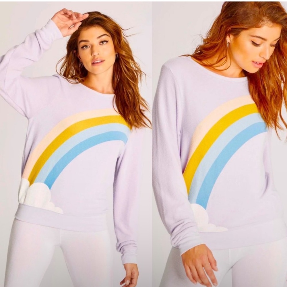 Wildfox Color Cloud Muse Purple Baggy Beach Jumper